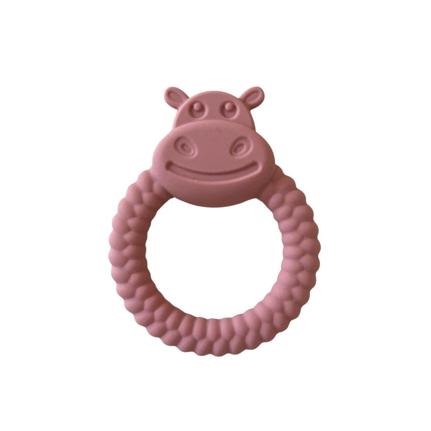 Green Island Hippo Teething Ring – Soothes Sore Gums Naturally