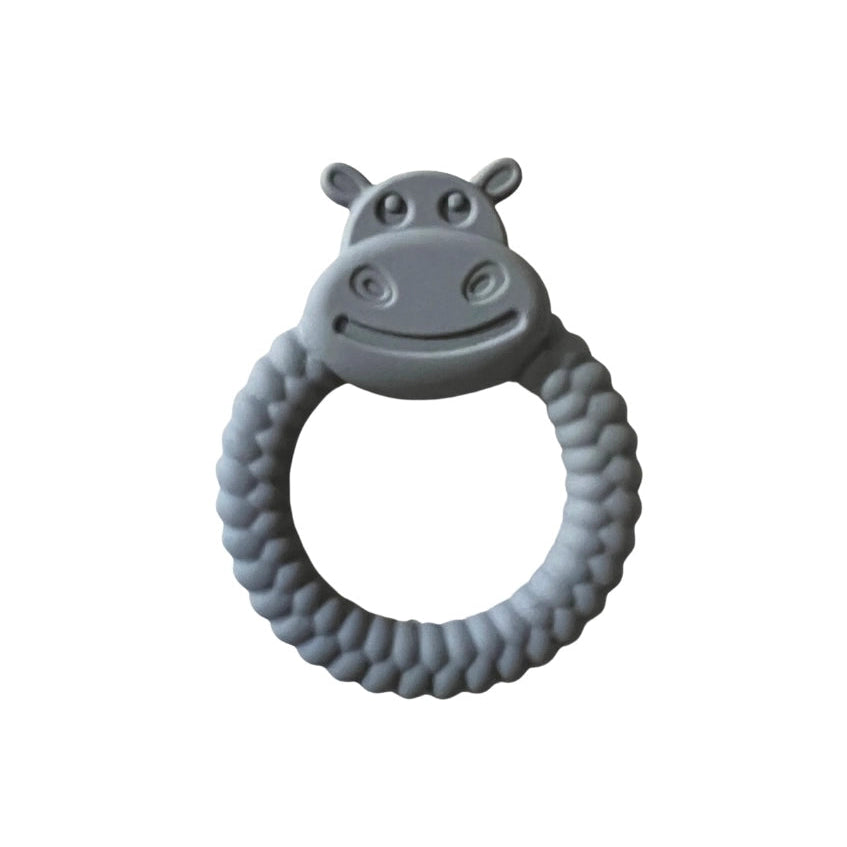 Green Island Hippo Teething Ring – Soothes Sore Gums Naturally