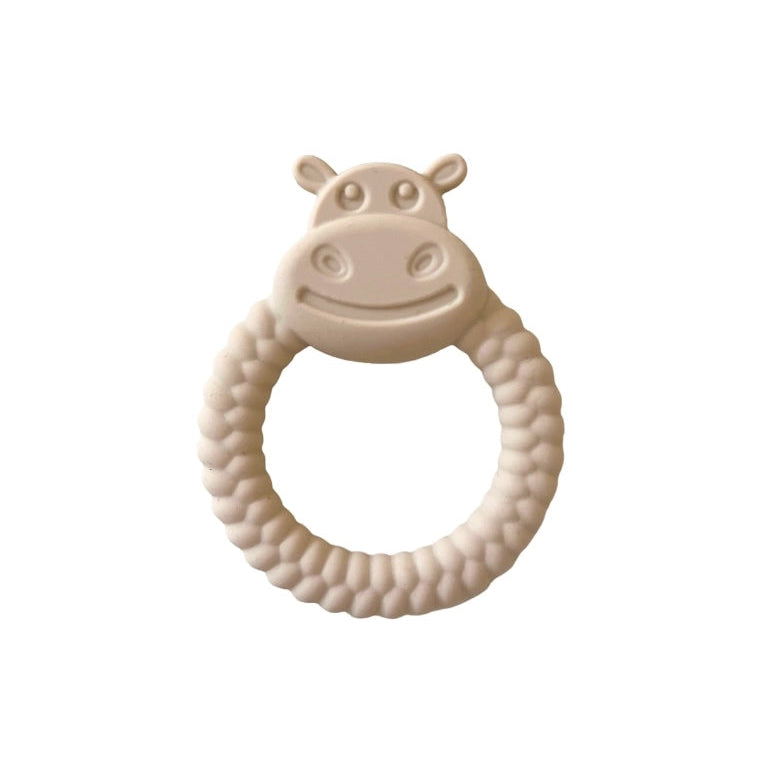 Green Island Hippo Teething Ring – Soothes Sore Gums Naturally